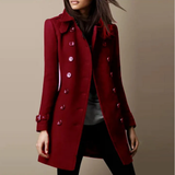 Florence | Double-Breasted Trench Coat with Adjustable Sleeve Tabs