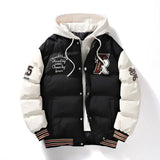 Blaire | Men's Hooded Puffer Jacket with Varsity Details