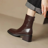 Aria | Women’s Black Ankle Boots with Chunky Block Heel