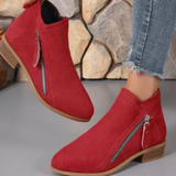 Freya | Sophisticated Ankle Boots with Zipper