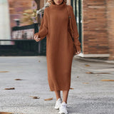 Juliette | Soft Knitted Turtleneck Midi Dress