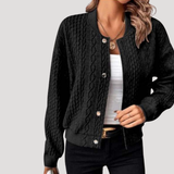 Paloma | Elegant Cable-Knit Button-Front Cardigan