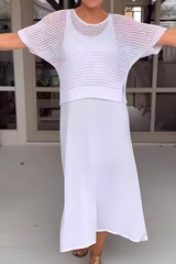 Isla | Elegant Summer Dress with Knitted Top