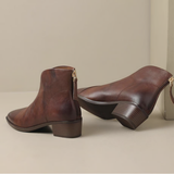 Elara | Women's Ankle Boots with Sleek Pointed Toe & Low Block Heel