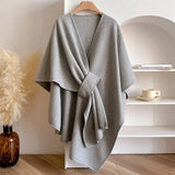 Sienna | Women's Wrap Coat with Draped Shawl Collar & Tie Waist