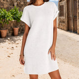 Lydia | Textured Knit T-Shirt Dress
