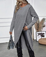 Elowen | Women's Sweater Dress with Asymmetric Wrap Front
