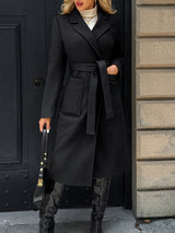 Natalie | Women's Tailored Belted Long Coat