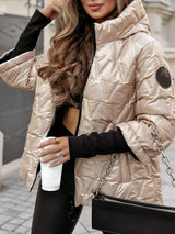 Avery | Women's Quilted Jacket with Hood & Textured Pattern