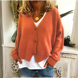 Claire | Women's Relaxed Cardigan with Flattering V-Neck & Button Front