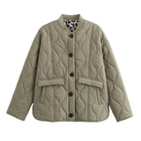 Chloe | Women’s Quilted Jacket with Leopard Lining