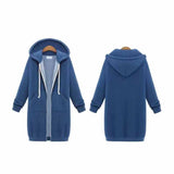 Hadley | Casual Longline Hooded Cardigan with Zip Closure