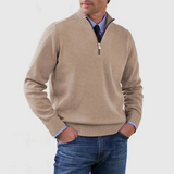 Victor | Quarter-Zip Knit Sweater with Stand Collar