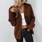 Freya | Chunky Knit Button-Down Cardigan for Women