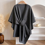 Sienna | Women's Wrap Coat with Draped Shawl Collar & Tie Waist