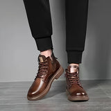Alaric | Men's High-Top Lace-Up Boots