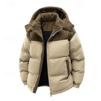Annalise | Men's Hooded Puffer Jacket with Colour-Block Design