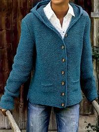 Quinn | Women's Textured Knit Cardigan with Classic Button Closure