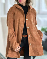 Leonie | Casual Corduroy Hooded Jacket