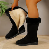 Elara | Women's Winter Boots with Plush Fur Trim & Easy Side Zipper