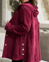 Leonie | Casual Corduroy Hooded Jacket