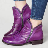Selena | Women’s Ankle Boots with Double Zipper