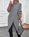 Elowen | Women's Sweater Dress with Asymmetric Wrap Front