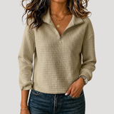 Violet | Women's Textured Quarter-Zip Jumper
