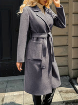 Natalie | Women's Tailored Belted Long Coat