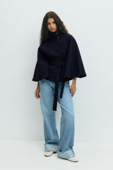 Addison | Women's Elegant Belted Cape Coat