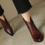 Elara | Women's Ankle Boots with Sleek Pointed Toe & Low Block Heel