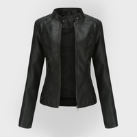 Pia | Giacca in pelle chic con un tocco sofisticato