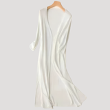 Quinley | Long Open-Front Cardigan with Waist Tie