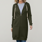 Maya | Cozy Long Zip-Up Hoodie for Women