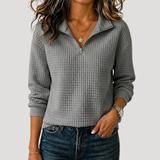 Violet | Women's Textured Quarter-Zip Jumper