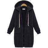 Hadley | Casual Longline Hooded Cardigan with Zip Closure
