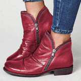 Selena | Women’s Ankle Boots with Double Zipper