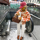 Fiona | Colorful Floral Print Spring Jacket