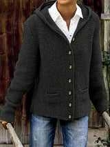 Quinn | Women's Textured Knit Cardigan with Classic Button Closure