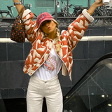 Fiona | Colorful Floral Print Spring Jacket