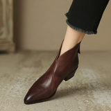 Elara | Women's Ankle Boots with Sleek Pointed Toe & Low Block Heel