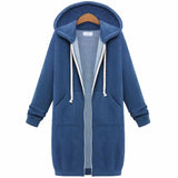 Hadley | Casual Longline Hooded Cardigan with Zip Closure