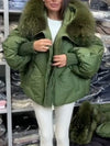 Vivienne | Women's Hooded Jacket with Plush Trim & Cinched Waist