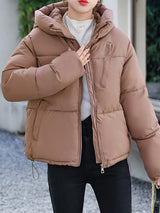 Cassandra | Short Puffer Winter Jacket with Hood
