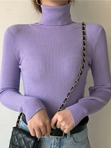 Tatiana | Simple Ribbed Turtleneck Sweater