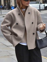 Nadia | Oversized Jacket with Statement Button Placket