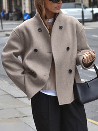 Nadia | Oversized Jacket with Statement Button Placket