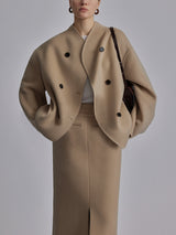 Nadia | Oversized Jacket with Statement Button Placket
