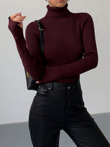 Jennifer | Ribbed Turtleneck Sweater with Slim Fit
