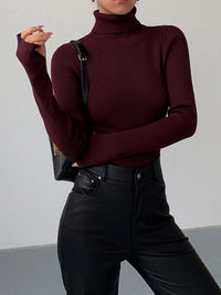 Jennifer | Ribbed Turtleneck Sweater with Slim Fit